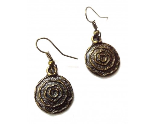 Antique Gold Earring Jhumki Contemporary Fashion Jewelry Hook Drop Dangle EA228